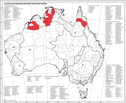 Distribution map of Emydura tanybaraga<br>